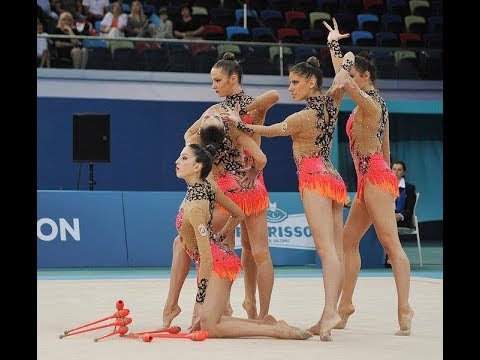 2014 Rhythmic Gymnastics European Championships  Groups - Spain 10 Clubs Final HD