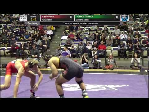 Josh Shields (Arizona State) vs Evan Wick (Wisconsin) - Midlands Wrestling tournament