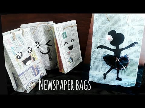 PAPER BAG: How to make paper bag with newspaper | Newspaper bag diy | paper craft ideas| Recycle diy
