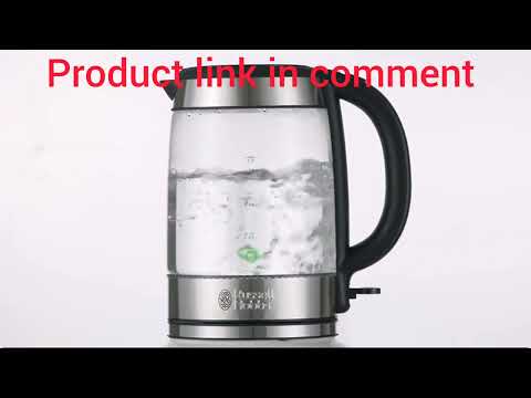 Russell Hobbs 21600-10 Illuminating Glass Kettle, Black, 1.7 Litre, 3000 Watt