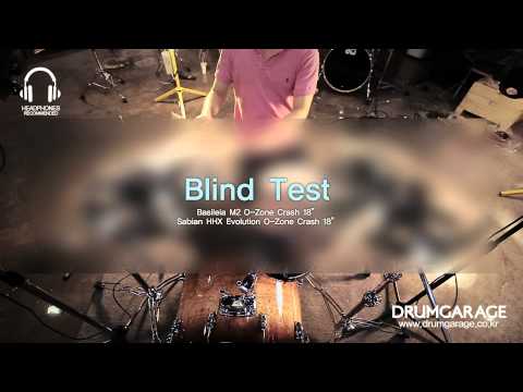 [Blind Test-Answer] Sabian HHX O-zone VS Basileia M2 O-Zone 18" Crash by www.drumgarage.co.kr