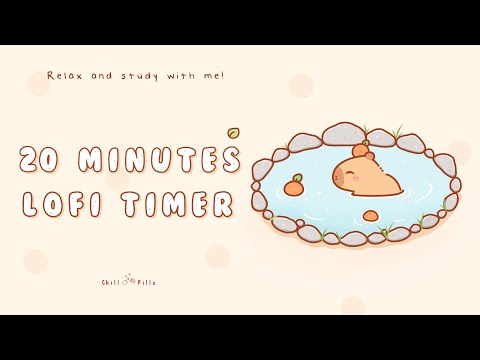 20 minutes - Relax & study with me Lofi | Cozy capybara #timer #20minute  #pomodoro  #lofi