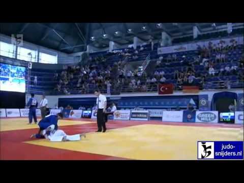 Judo 2012 European Championship Cadets Bar: Quilghini (FRA) - Bernstein (GER) [-44kg] semi-final