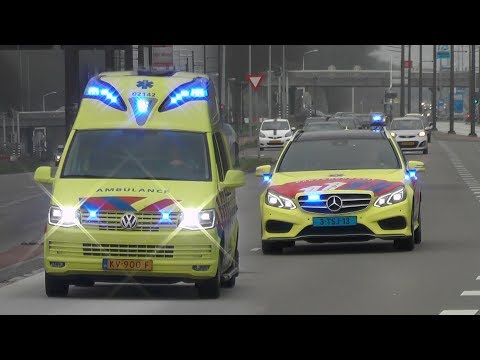 [14.04.2018] Transplantatie Team WKT Den Haag & Ambulances met spoed in Groningen