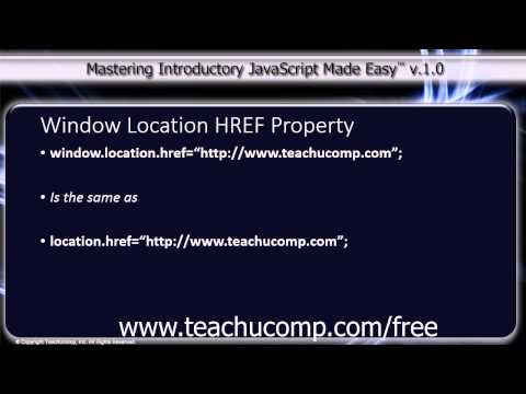 Javascript Training Tutorial Window Location Href Property