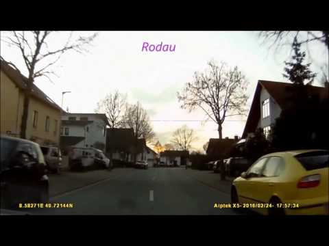 Ortsdurchfahrt im Ried/HP: Rodau (Ost rein, Nord raus)