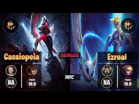 Zven CASSIOPEIA (ADC) [Conqueror] VS EZREAL - Challenger NA Patch 10.9