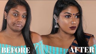 INDIAN / TAMIL GRWM : RECEPTION GUEST GLAM MAKEUP | limitlessbwl