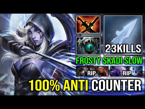 100% ANTI COUNTER Frost Queen Drow Ranger OP Move Slow Skadi Easy Deleted Axe From Offlane Dota 2