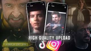 HOW TO UPLOAD HIGH QUALITY VIDEOS ON INSTAGRAM OR TIKTOK