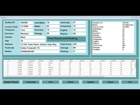 How to Create Student Database Management Systems using SQLite in C# - Part 2 of 3