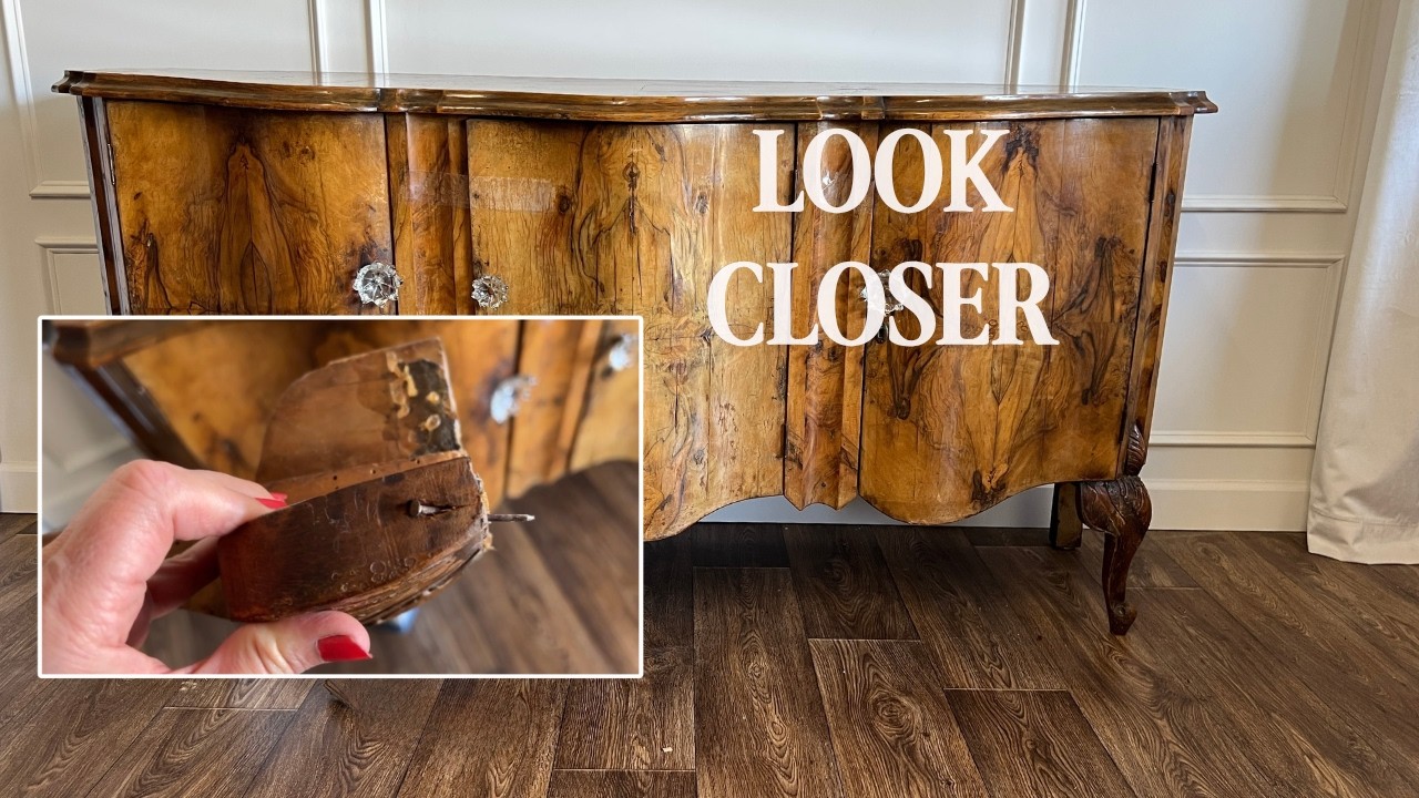 This Piece Looked High-End… Until I Took a Closer Look | Burl Wood Furniture Restoration