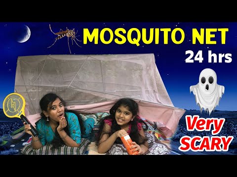 😨Bayama Irukkeyy!! 😭Living Inside MOSQUITO TENT for 24 hrs🏠 || Crazy Challenge || Ammu Times ||