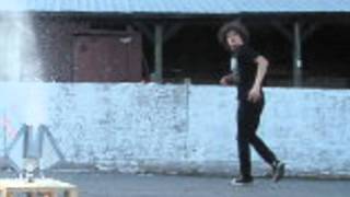 Bottle Rocket Explodes in Guys Face!!