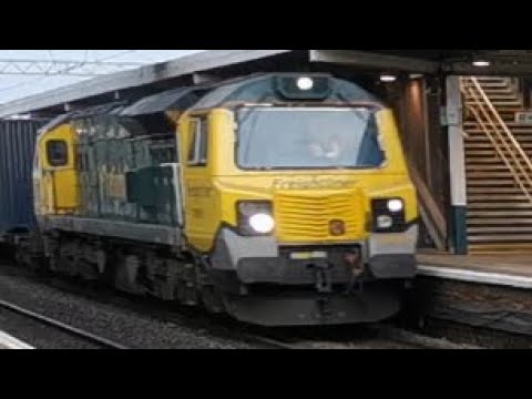 Freightliner Class 70 70001 'Powerhaul' passes Bletchley with Southbound Intermodal 7/1/20