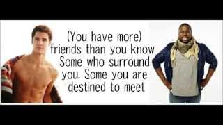 Glee -You Have More Friends Than You Know (with lyrics)