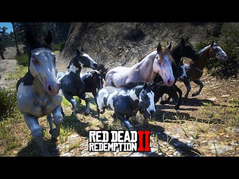 WILD HORSES AND THEIR MIGRATING CATTLE Part 4 - Red Dead Redemption 2