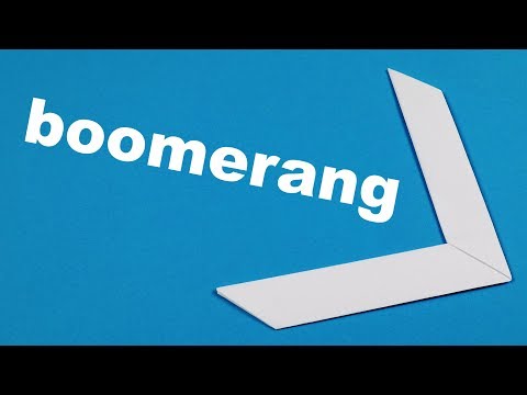 Easy Origami Boomerang. Paper Toys