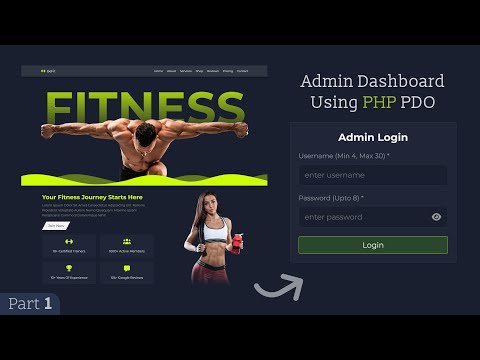 Responsive Gym Website + Backend | HTML CSS JavaScript PHP MySQL | Part 1 - Database & Admin Login