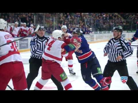 Бой КХЛ: Макаров дерется, Лера недовольна / KHL Fight: Makarov fights Vityaz