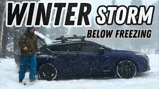 Solo Winter Storm in New Subaru Impreza RS