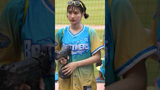 水鉄砲を撃ち続ける🔫 #峮峮 #ちゅんちゅん #チュンチュン #台湾チア #cheerleader #치어리더 臺中洲際棒球場 2023/07/23【台湾チアTV】