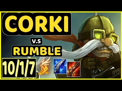 SERTUSS (CORKI) vs RUMBLE - 10/1/7 KDA MID GAMEPLAY - EUW Ranked GRANDMASTER