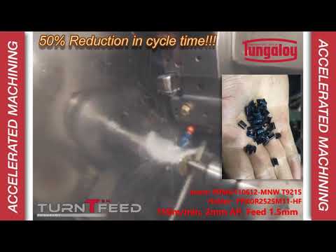 TurnTenFeed from Tungaloy rough turning P20 steel (Short version)