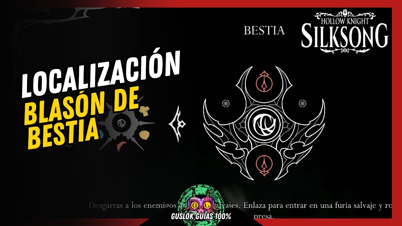 UBICACIÓN del BLASÓN de BESTIA | GUÍA 100% | 💯Hollow Knight: Silksong🏆 UBICACIÓN del BLASÓN de BESTIA | GUÍA 100% | 💯Hollow Knight: Silksong🏆
