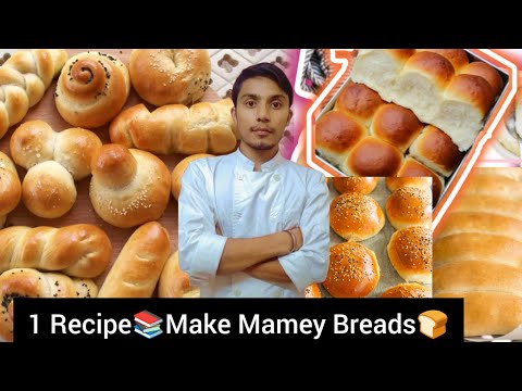 1 Recipe📚, Soft Roll Recipe, Burger🍔Bun Recipe, Pav Bread🍞Recipe, Hot Dog Bread Recipe, Bakery Bread