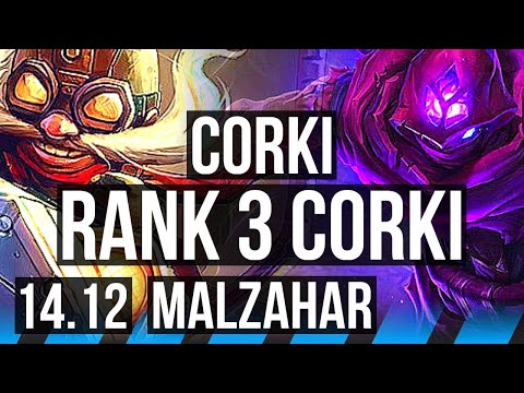 CORKI vs MALZAHAR (MID) | Rank 3 Corki, 67% winrate, 9/4/11 | VN Challenger | 14.12