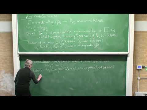 Prof. Karen Vogtmann | RAAG subgroups of RAAGs