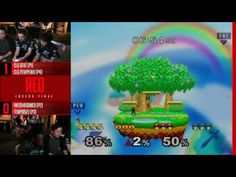 Genesis RED - Teams: L Final: SFAT & PewPewU (Fox & Marth) vs Shroomed & S2J (Sheik & Falcon)