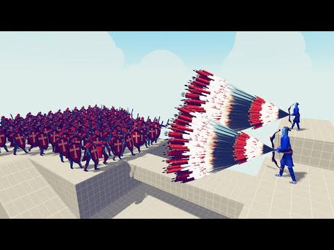 100x SHIELD UNITS VS 2x FIREWORK GOD Totally Accurate Battle Simulator TABS