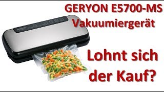 Geryon e5700 ms Vakuumiergerät Test 2018 - Bestes Vakuumiergerät ?