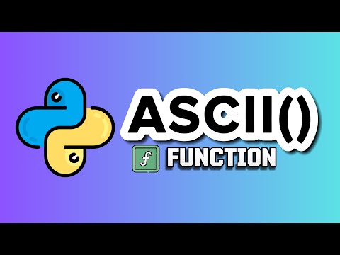 Ascii Function Python Built In Functions Tutorial 4