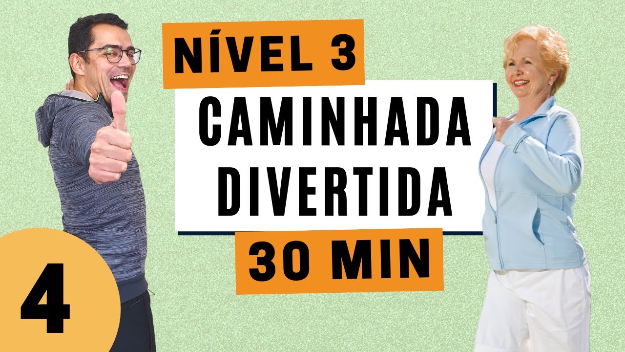 CAMINHADA EM CASA 10MIL PASSOS - 4 | NÍVEL 3 | Exercícios sem impacto para emagrecer