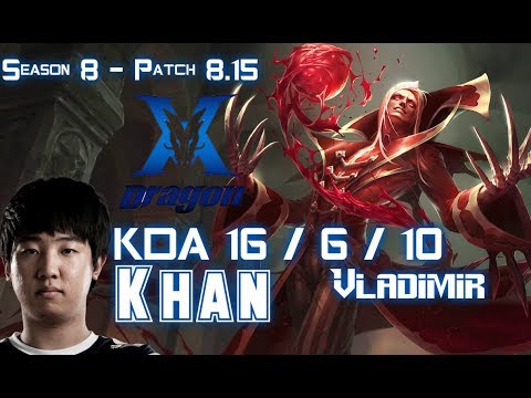 KZ Khan VLADIMIR vs SINGED Top - Patch 8.15 KR Ranked
