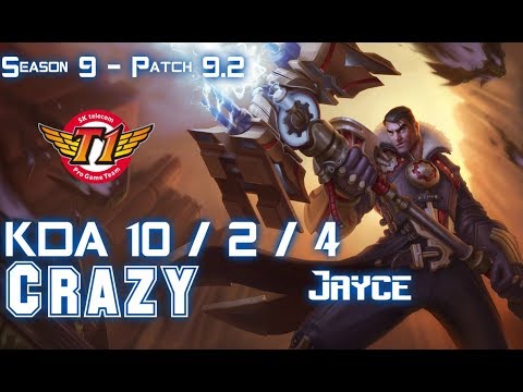SKT Crazy JAYCE vs RYZE Top - Patch 9.2 KR Ranked