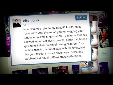 Elton John Calls For Dolce & Gabbana Boycott After Comments About His Children