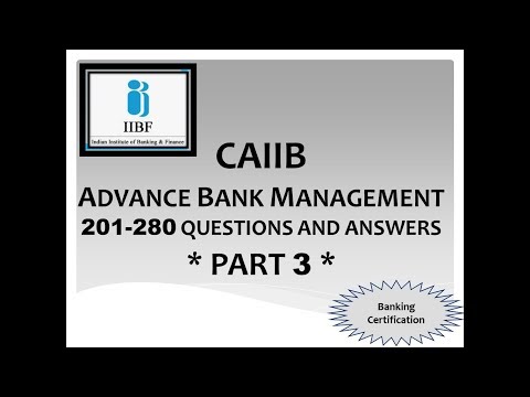 ABM CAIIB QUESTION AND ANSWER | PART 3 | ADVANCE BANK MANAGEMENT CAIIB | CAIIB | TWO HANDS Video