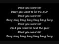 SohoDolls Bang Bang lyrics
