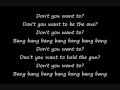 SohoDolls Bang Bang lyrics 