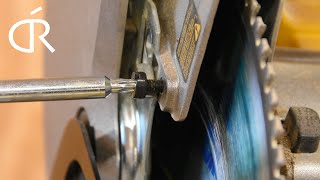 How to replace a Dewalt 12" miter saw blade (DW715) | Cool trick