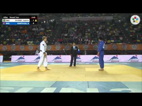 Joakim DVARBY (SWE) Vs Altanbagana GANTULGA (MGL) - Judo Grand Prix Samsun 2014 [-90kg]