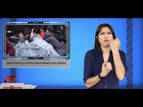 People camp out, protest new Supreme Court session (ASL - 10.7.19)