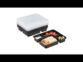 10er Set Meal Prep Boxen 4 Fächer Schwarz - Kunststoff - 22 x 5 x 19 cm