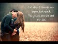 Save the best for last by Vanessa Williams with Lyrics
