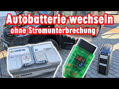 Autobatterie wechseln ohne Stromunterbrechung mit Memory Saver - ausbauen testen messen SLI EFB AGM