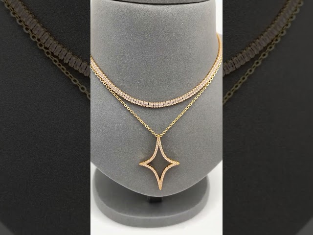 سلسال غويشه حجم كبير . ذهبي-فضي